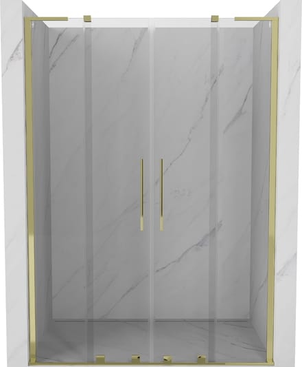 Mexen Velar L Duo schuif douchedeur 150 , transparant, goud - 871-150-003-02-50
