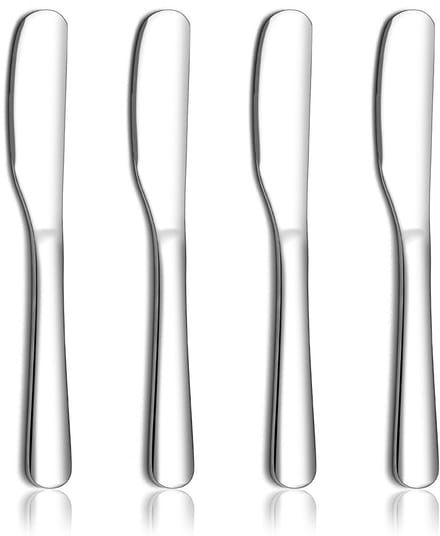 Set van 4 roestvrijstalen buttermessen voor keuken en feestjes