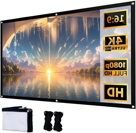 Projectiescherm - Filmscherm - Thuisbioscoop - Kreukvrij canvas - 300 Inch - Zwart