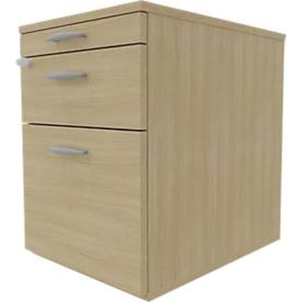 Verrijdbare lade ARLON OFFICE, B 420 x D 560 x H 585 mm, eiken decor