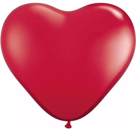 Shoppartners HSP Hartjes ballonnen - rood - 30x - ballon - 25 cm