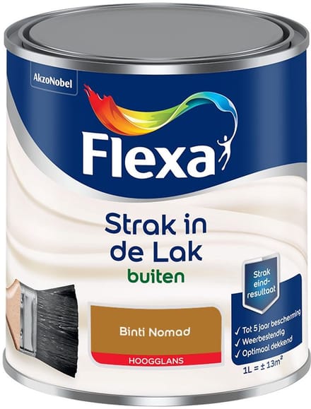 Flexa - Strak In De Lak Buitenlak Hoogglans - Binti Nomad - Mengverf - 1 L