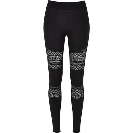 Urban Classics - Crochet Lace Inset Legging - L - Zwart