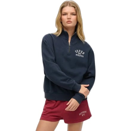 Superdry - Athletic Essentials trui met halve rits - Dames - Truien