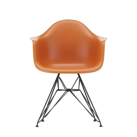 Vitra DAR Eames Plastic Armchair - roestoranje RE - zwart