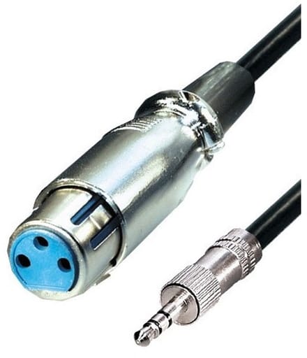 XLR (v) - 3,5mm Jack (m) audio adapter kabel - 0,20 meter