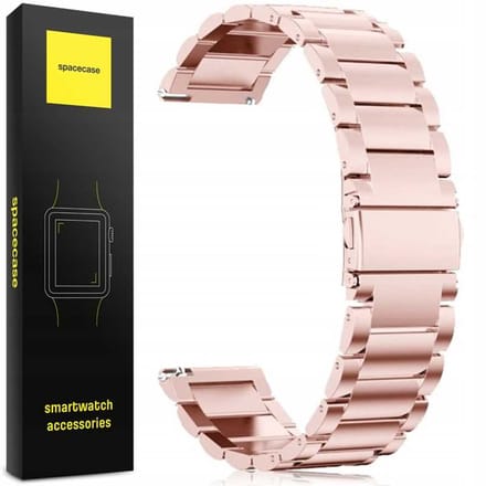 Spacecase Stalen Horlogeband 18Mm Roze Behuizing Voor Smartphones