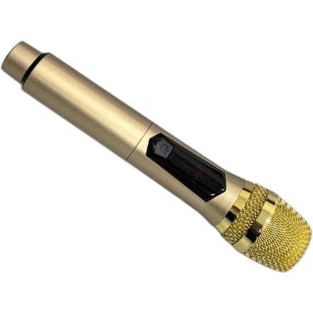 Draadloze microfoon voor thuis 1 voor 1 80Hz tot 15KHz Handmicrofoon met LED-scherm voor buiten thuis goud