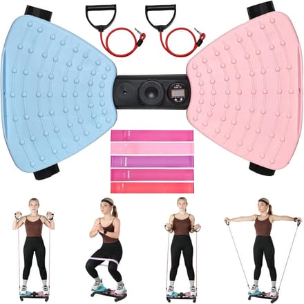 Taille Twister - Buikspier Trainer - Core Training - Stil & Stabiel - 150kg Capaciteit - Blauw Roze
