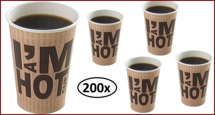200x Koffiebeker I am Hot 180cc