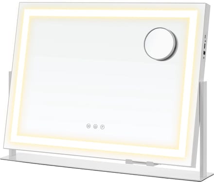 SONGMICS - Spiegel - Dimbare Verlichting - USB-poorten - Telefoonhouder