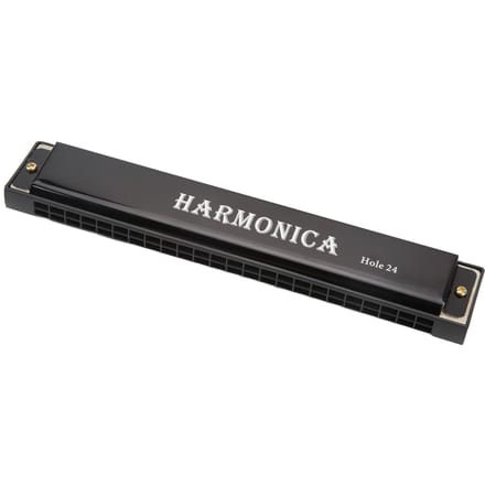 Mondharmonica met 24 gaten voor beginners Plastic mondharmonica Blaasinstrument voor podiumoptredens gray