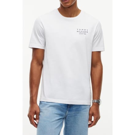 Tommy Hilfiger Americana Back Graphic White Größe: L | Basic T-Shirts Outlet | Herren | Weiß