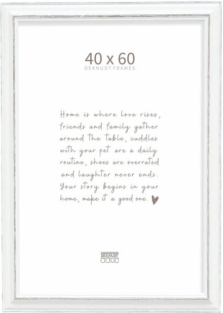 Deknudt Frames fotolijst S221H3 - wit met bruin accent - 40x60 cm