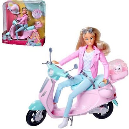 Steffi met scooter Tienerpoppen