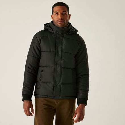Gevulde Jas Hiking Heren Padded Design Verstelbare Kap