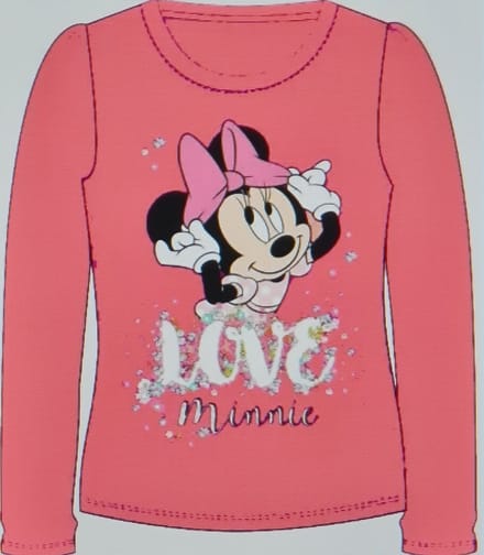 Minnie Mouse T-shirt Love Roze Maat 122
