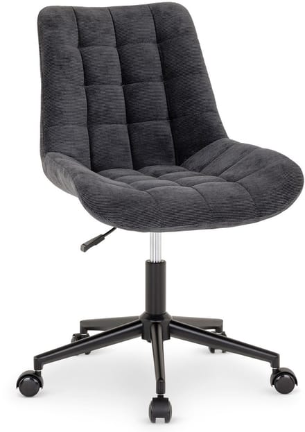 Draaistoel VASILO met corduroy - Zwart