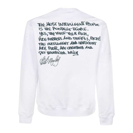 DSquared2 Heren Bob Marley Cool Fit Sweatshirt (Wit)