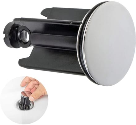 Universele wastafelplug Ø 40 mm, verchroomde afvoerplug, gemaakt van messing