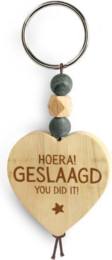 Mijn Hart - Sleutelhanger - Geslaagd
