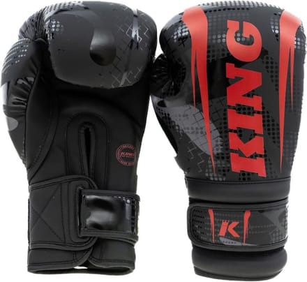 King Pro Boxing - Shogun Bokshandschoenen - Zwart/rood 12 oz