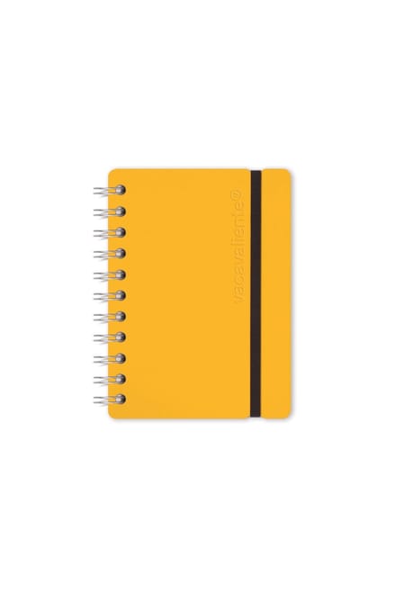 Vacavaliente - Notitieboek A6 - Gerecycled Leer - Geel