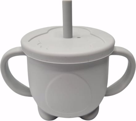 Rietjesbeker - Drinkerbeker - Antilek beker - Sippy cup - Baby - Peuter - 150ML - Grijs