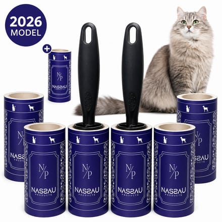 Nassauproducts - Kledingroller - 600 kleefvellen - kleefroller - kattenhaar verwijderaar - pluizenroller - kledingroller kleefroller - kledingborstel