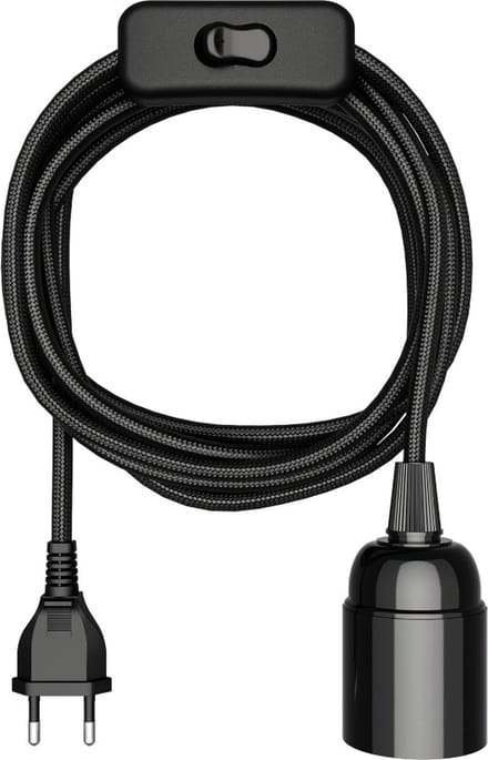 E27 hanglamp - 3 meter - Met schakelaar - Zwart