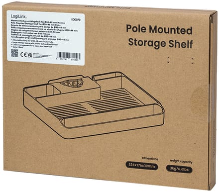 LogiLink Kabelgoot voor mastbevestiging, zwart