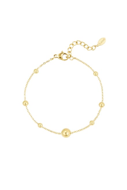 Armband - Yehwang - Goud - Bolletjes - Statement armband - Stainless steel - Sieraden
