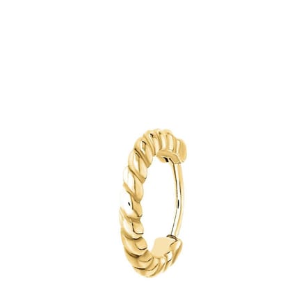 Lucardi Dames Stalen helixpiercing gold twist - Piercing - Staal - Goudkleurig