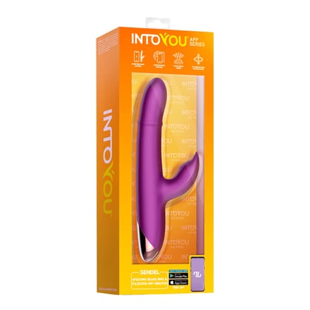 Intoyou - Sendel - Rabbit Vibrator met Bewegende Kralenring en App Control - Paars