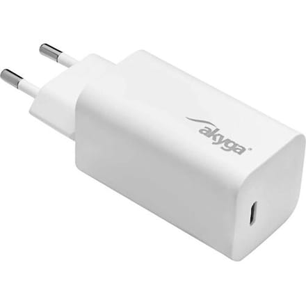 Akyga AK-CH-23 USB-oplader 65 W 1x USB-C Quick Charge 3.0, USB PD 3.0 Wit Binnen