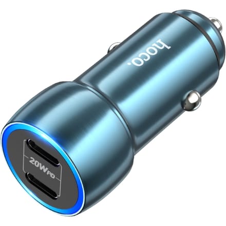 Hoco - 40W dual port car charger USB-C