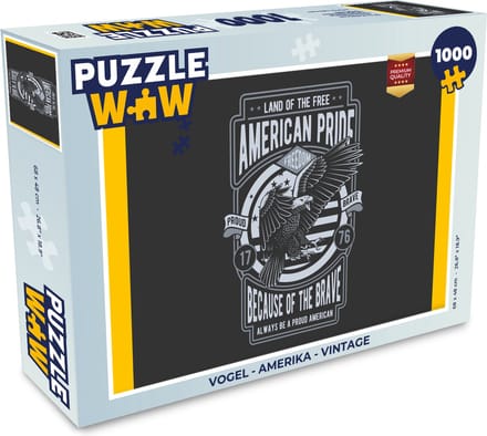 Puzzel Vogel - Amerika - Vintage - Legpuzzel - Puzzel 1000 stukjes volwassenen