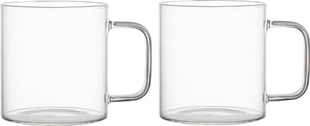 Gusta - Theeglazen 350ml - Set 2 stuks - Handig groot handvat