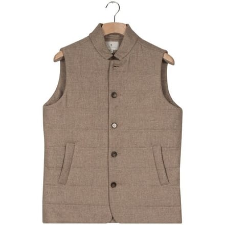 Thomas Maine Body-Warmer Forli Wool Blend Licht Beige / male