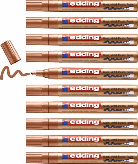 Permanente markeerstift Edding 750 Koper (10 Stuks)