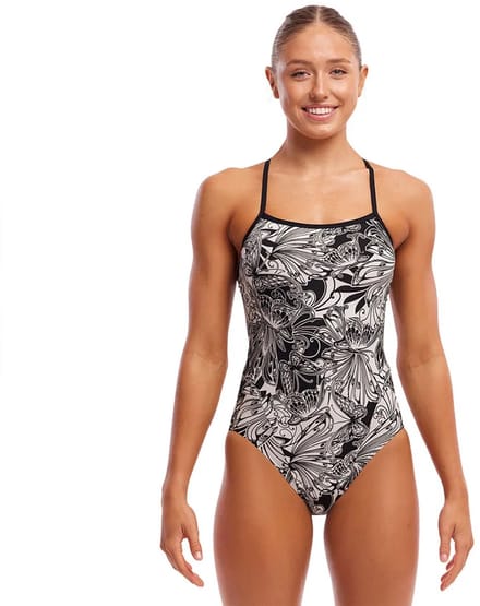 Funkita Single Strap Zwemkleding Zwart AUS 6 Vrouw