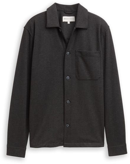 Tom Tailor Denim - Overshirt met borstzak - Maat M - black twill