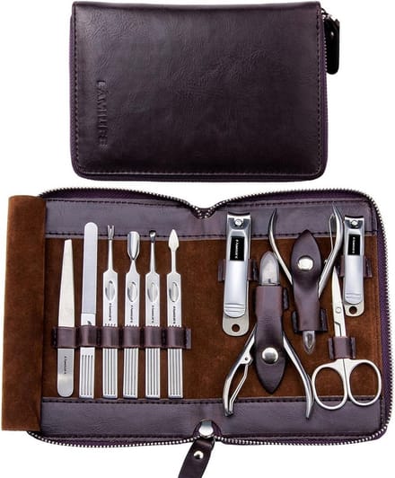 Professionele Manicureset 11-in-1 Roestvrij Staal met Luxe Geschenkdoos