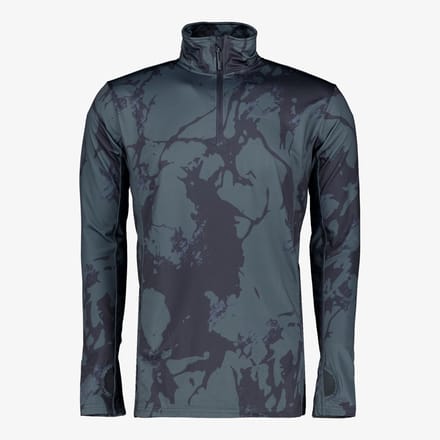 Mountain Peak heren thermoshirt met rits camouflage - Blauw - Maat M