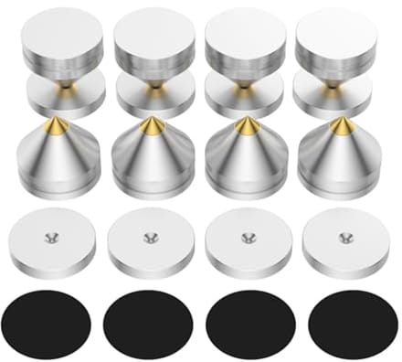 Set van 8 HiFi luidsprekerspikes voor optimale audio-isolatie