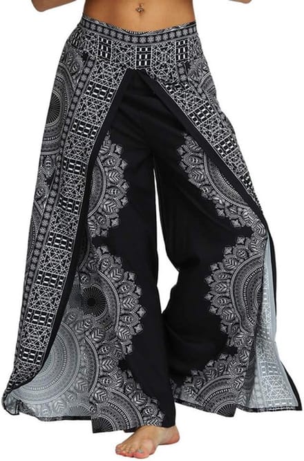 Bohemian Harem Broek Dames Split Losse Yoga Taille Hoge Pilates Culotte Rok