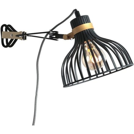 Anne Lighting wandlamp Dunbar - zwart - metaal - 3093ZW