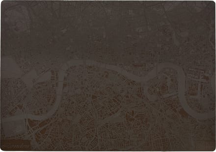 Place Maps Placemat Stadskaart Parijs - Kunstleer - Cacaobruin - 1 Stuk