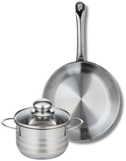 Set van 1 Koekenpan 24 cm en 1 braadpan 14 cm Elo Profi Brillant