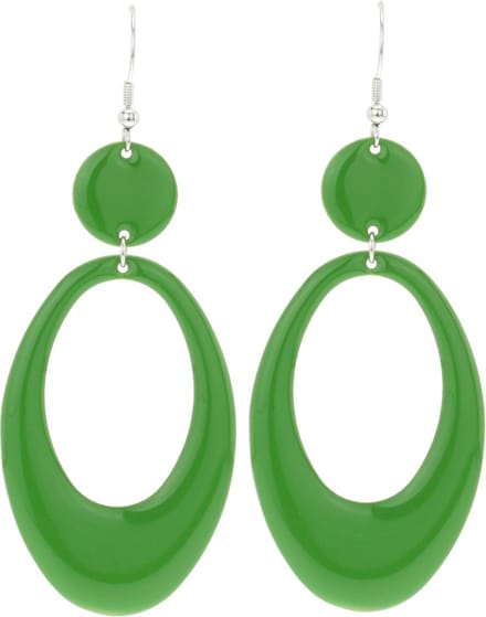 Behave - Oorhangers - Ovaal - Groen - 9 cm lang